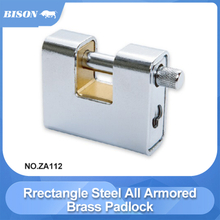 Rectangle Steel All Armored Brass Padlock ZA112