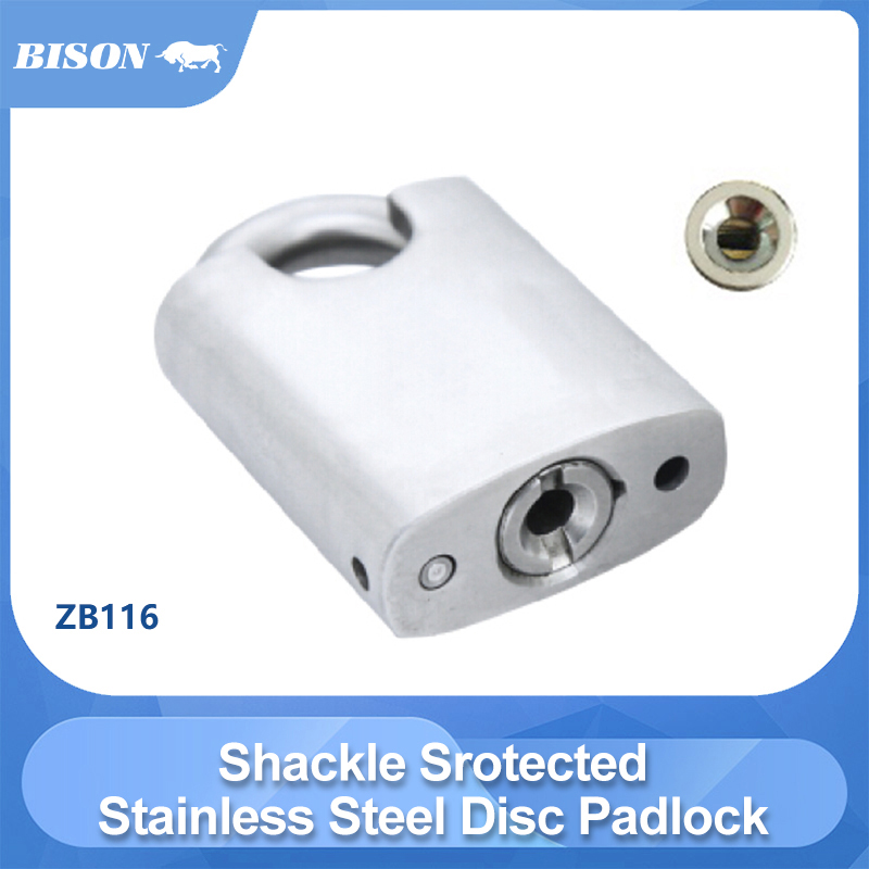 Stainless Steel Shackle protectted Disc Padlock ZB116